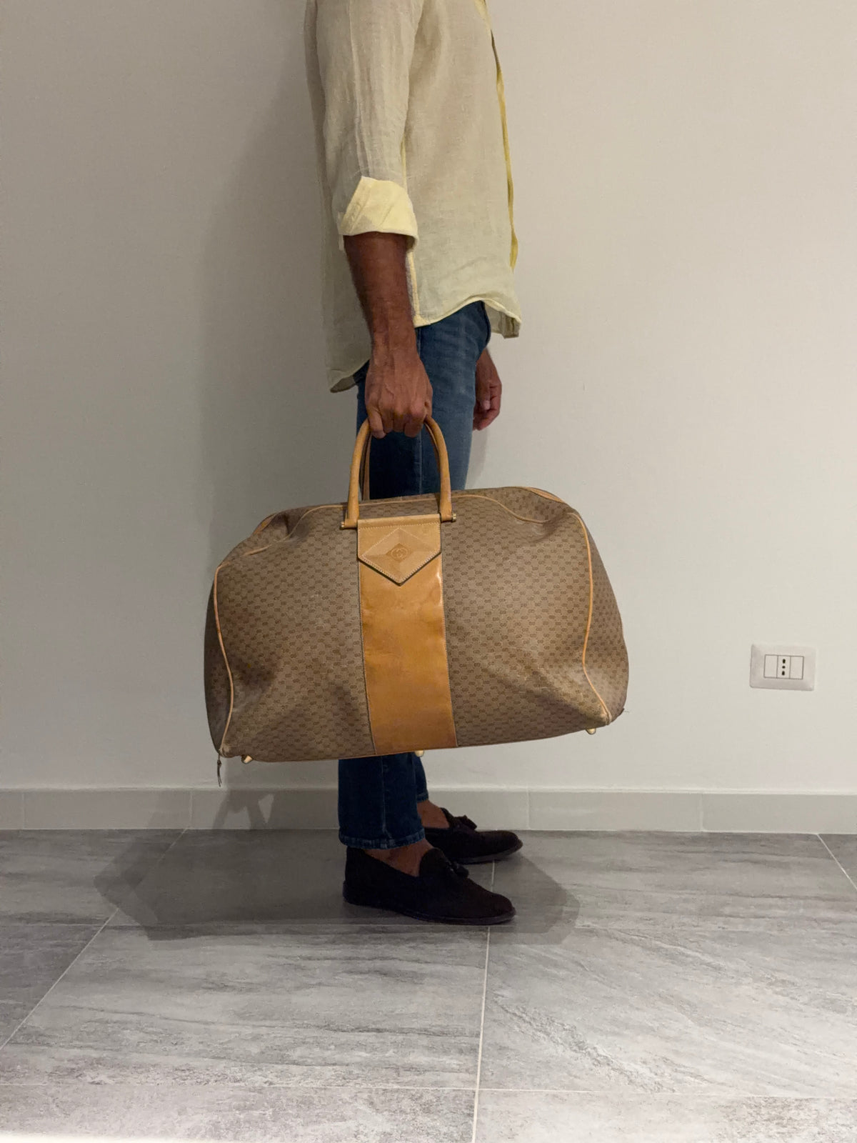 Gucci vintage – Borsone da viaggio Micro GG