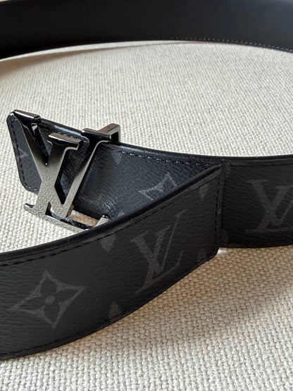 Louis Vuitton LV Initiales – Cintura reversibile Monogram Eclipse