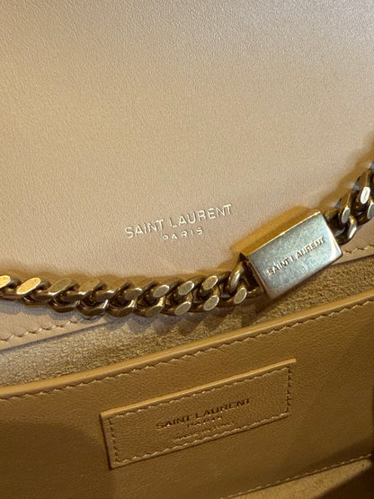 Saint Laurent Kate – Borsa a tracolla dorata con catena