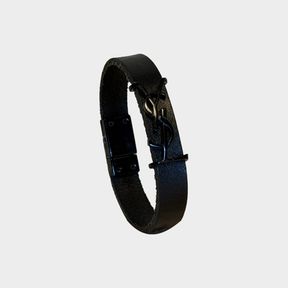 Saint Laurent – Bracciale in pelle nera
