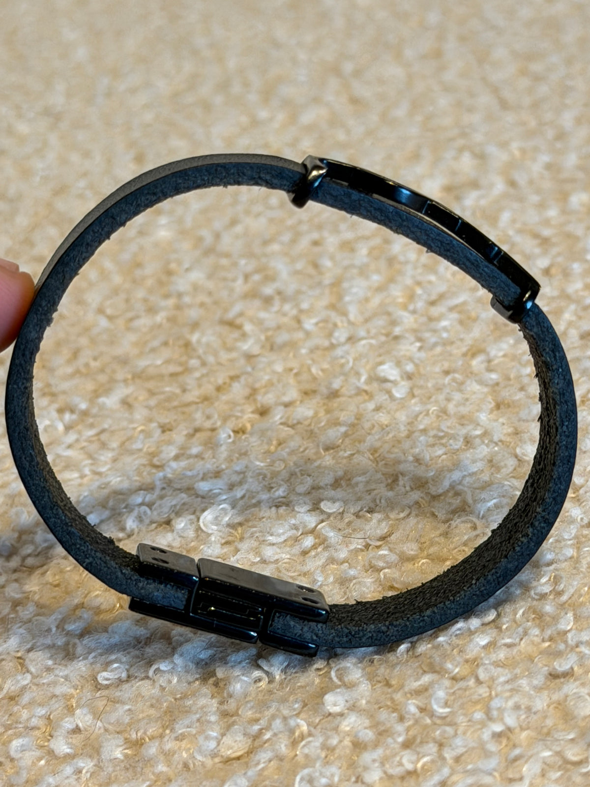 Saint Laurent – Bracciale in pelle nera