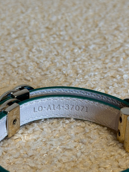 Bulgari – Bracciale doppio giro in pelle verde smeraldo