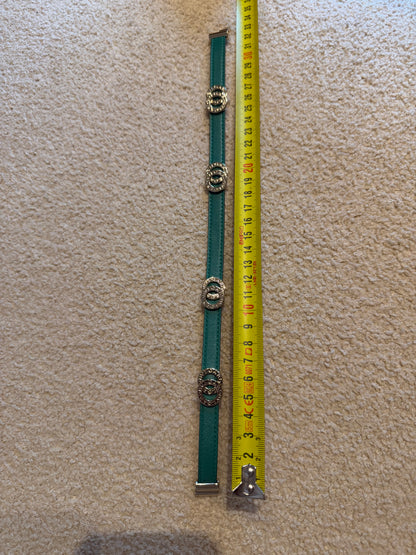 Bulgari – Bracciale doppio giro in pelle verde smeraldo