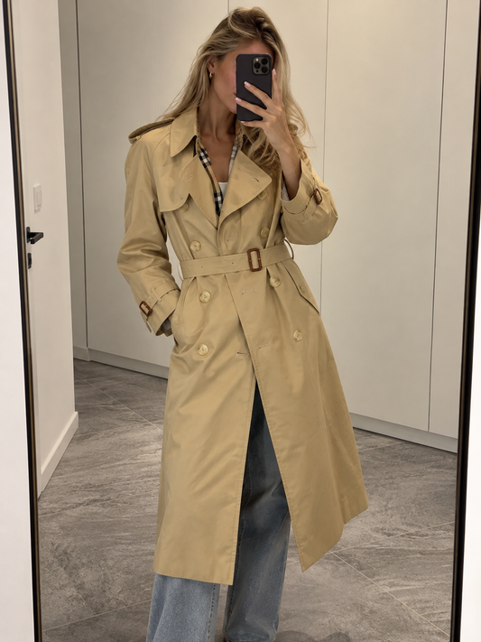 Burberry vintage – Trench doppiopetto beige