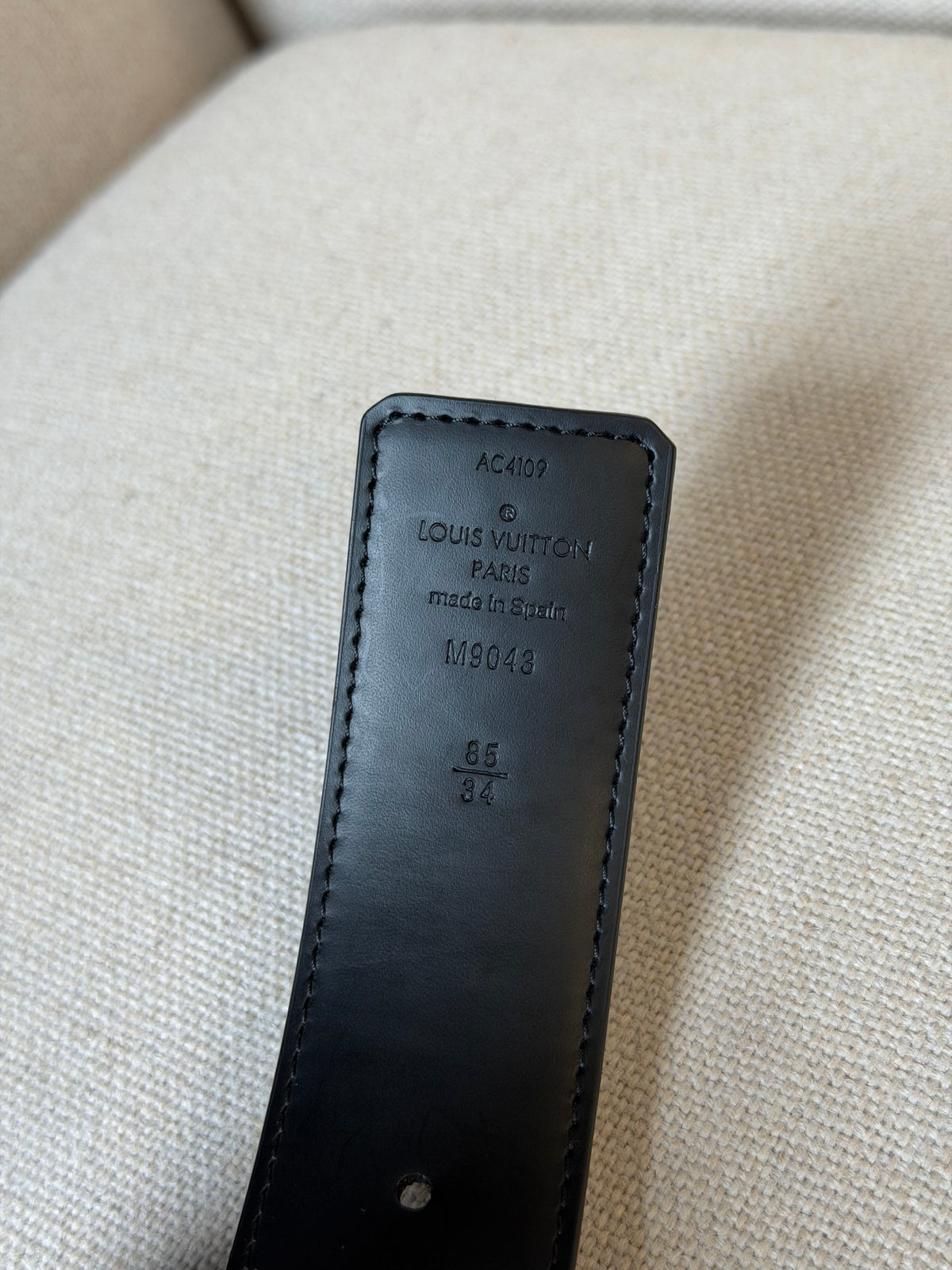 Louis Vuitton LV Initiales – Cintura reversibile Monogram Eclipse