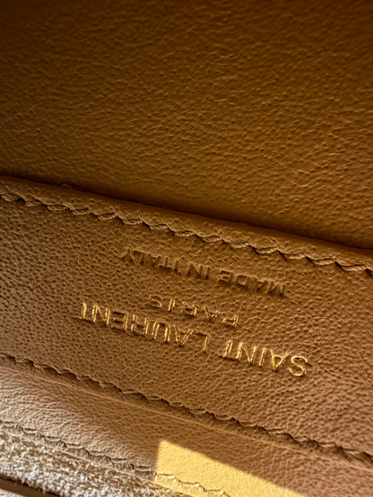 Saint Laurent Kate – Borsa a tracolla dorata con catena
