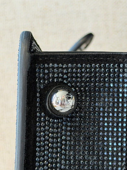 Fendi Peekaboo ISeeU Petite – Borsa nera con cristalli