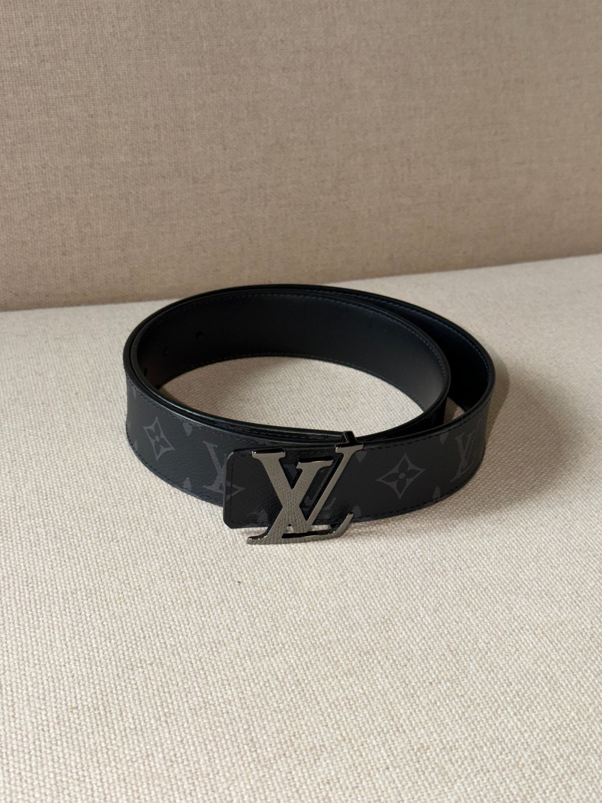 Louis Vuitton LV Initiales – Cintura reversibile Monogram Eclipse