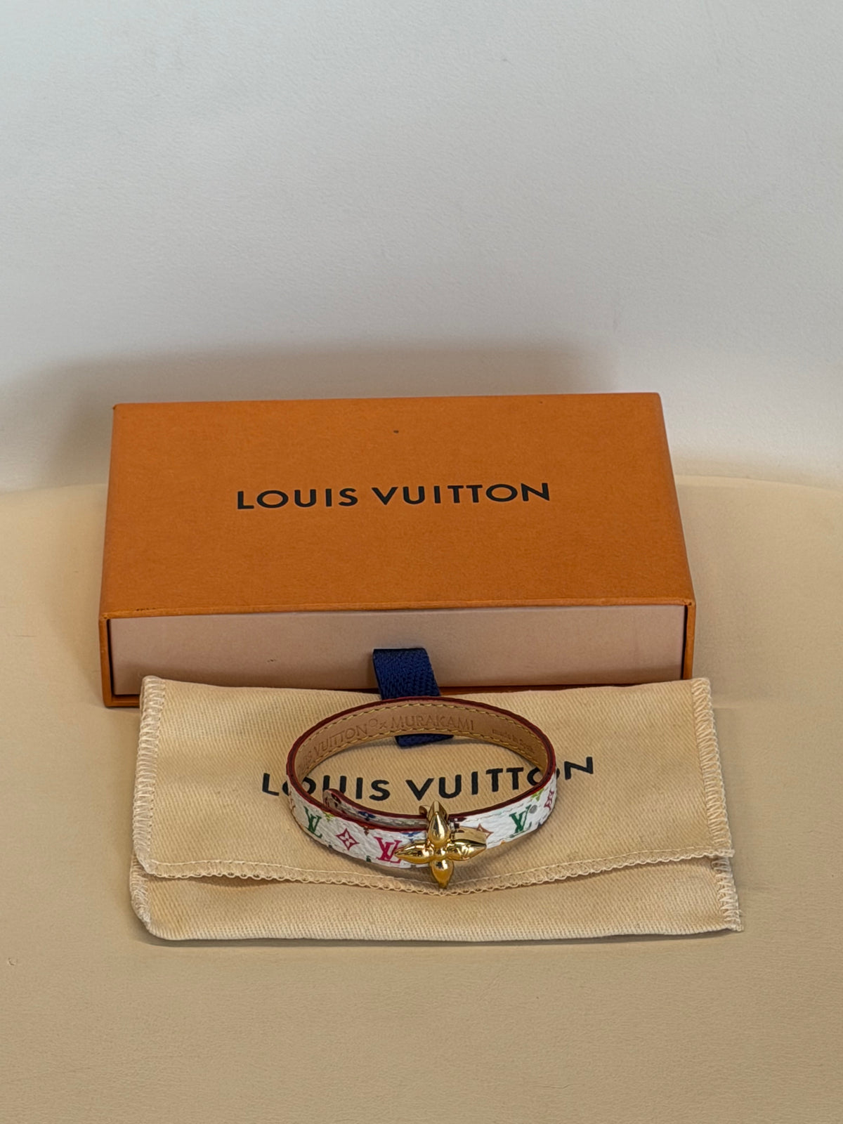 Louis Vuitton × Takashi Murakami – Bracciale in pelle multicolore