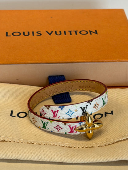 Louis Vuitton × Takashi Murakami – Bracciale in pelle multicolore