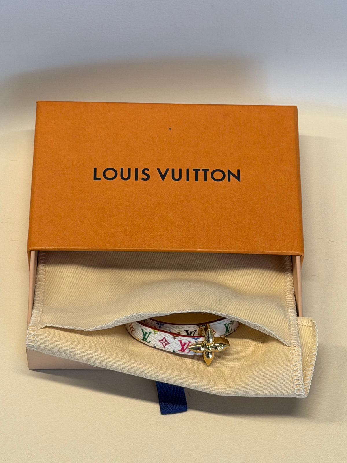 Louis Vuitton × Takashi Murakami – Bracciale in pelle multicolore