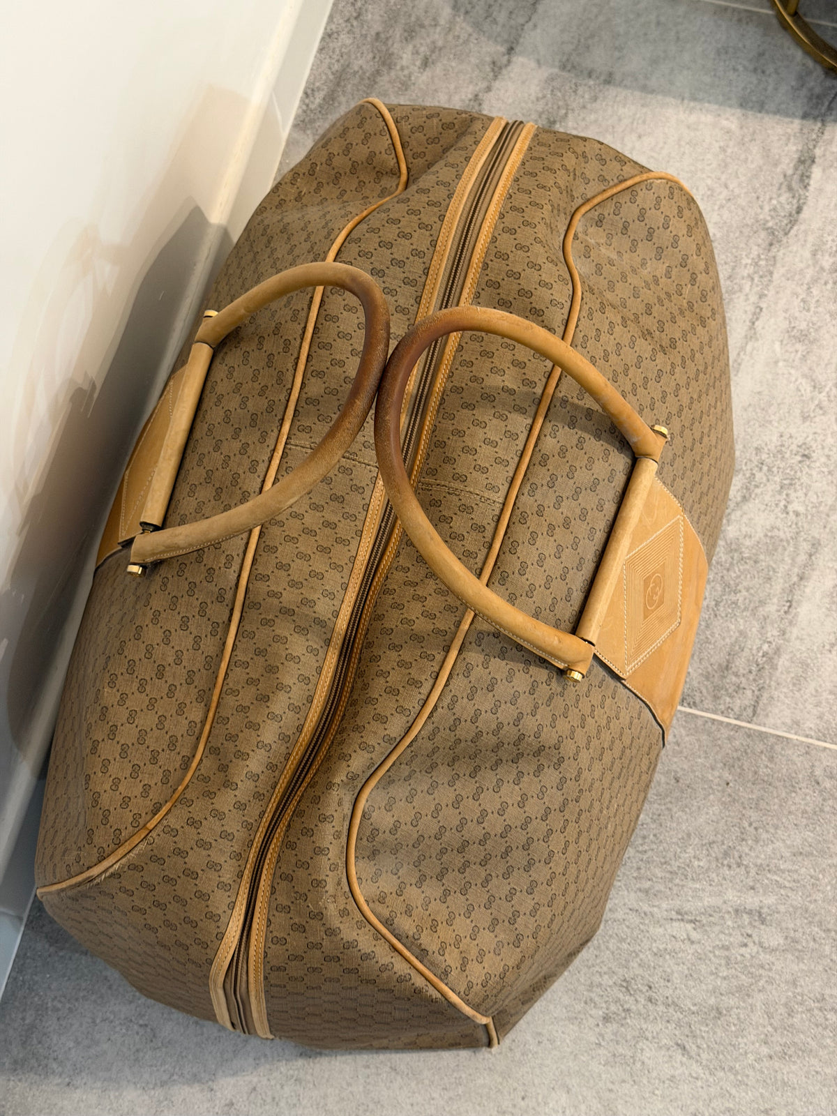 Gucci vintage – Borsone da viaggio Micro GG