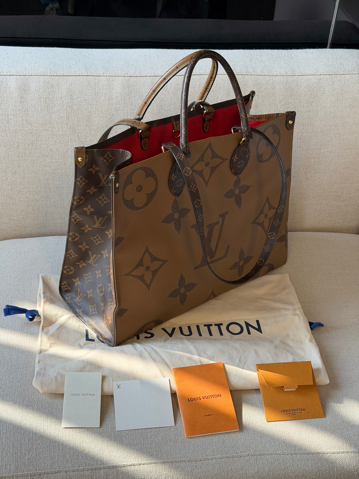 Louis Vuitton OnTheGo GM – Borsa Monogram Reverse