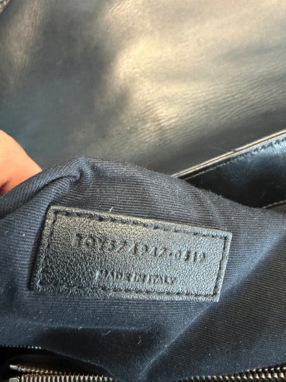 Saint Laurent – Borsa a spalla in pelle nera matelassé