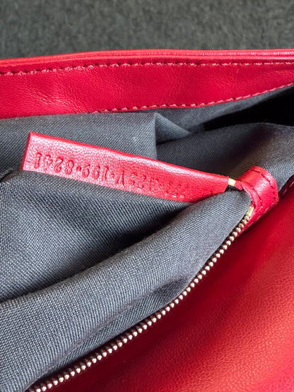 Fendi Baguette Large – Borsa in pelle rossa con motivo FF