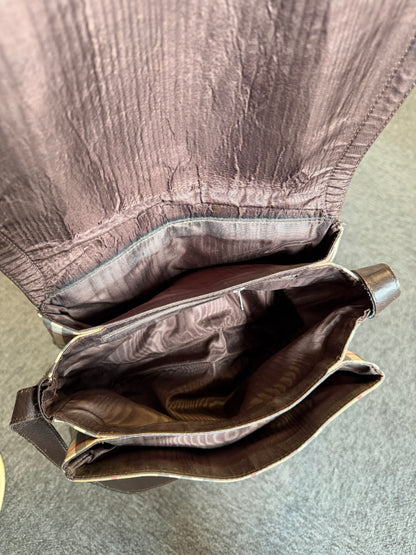 Burberry vintage – Borsa a tracolla in tela check beige