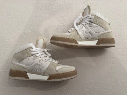 Fendi – Sneakers in pelle e suede panna e beige