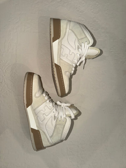 Fendi – Sneakers in pelle e suede panna e beige