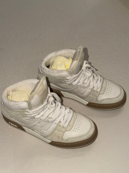 Fendi – Sneakers in pelle e suede panna e beige