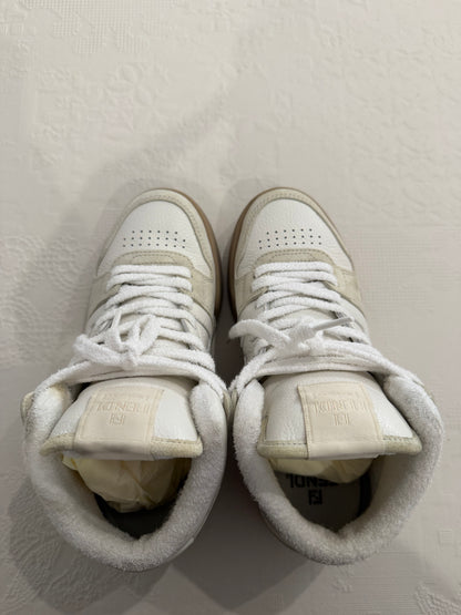 Fendi – Sneakers in pelle e suede panna e beige