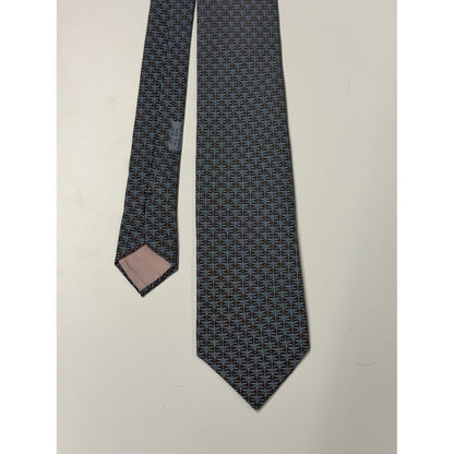 Hermès – Cravatta in seta blu con motivo H