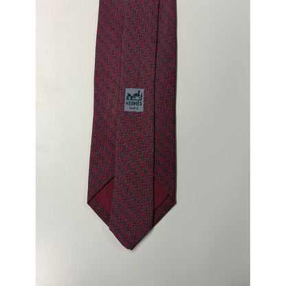 Hermès – Cravatta in seta bordeaux