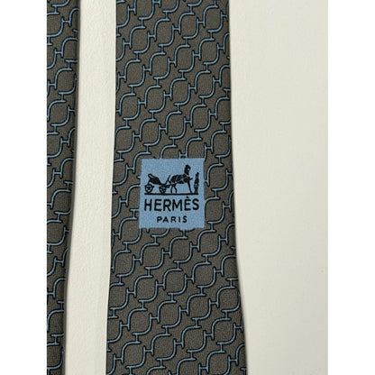 Hermès – Cravatta in seta marrone