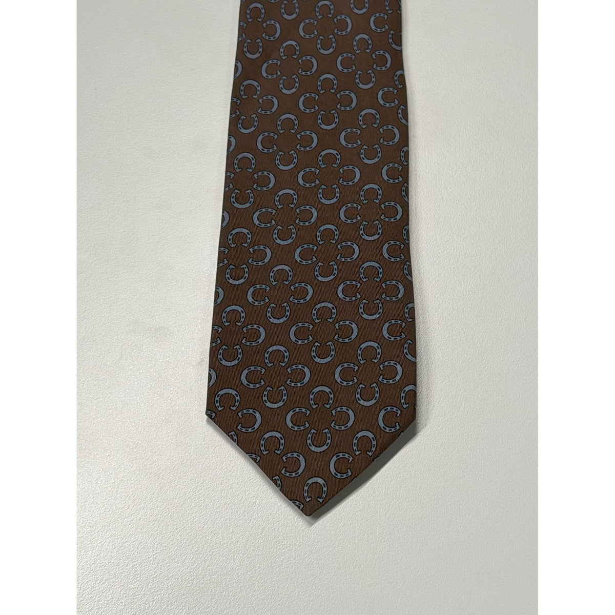 Hermès – Cravatta in seta marrone