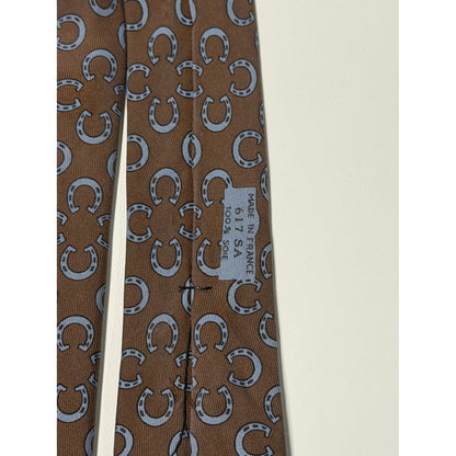 Hermès – Cravatta in seta marrone