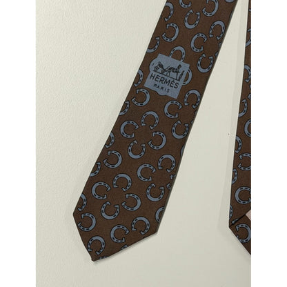 Hermès – Cravatta in seta marrone