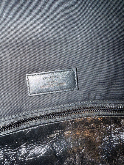 Saint Laurent – Borsa a spalla nera matelassé con catena