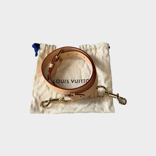Louis Vuitton – Tracolla regolabile in vacchetta naturale